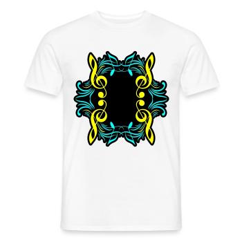 Clé de symbole de notes de musique - T-shirt homme - blanc - Devant - AI Model Male 178 dark (178cm)