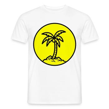 Symbole de Palm Island Été - T-shirt homme - blanc - Devant - AI Model Male 178 dark (178cm)
