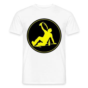 Drinking Bier Silhouette - Männer T-Shirt - Weiß - Vorne - AI Model Male 178 dark (178cm)