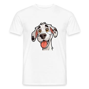 Dalmatinische Hunderasse Aquarell Cartoon Kawaii Clip - Männer T-Shirt - Weiß - Vorne - AI Model Male 178 dark (178cm)