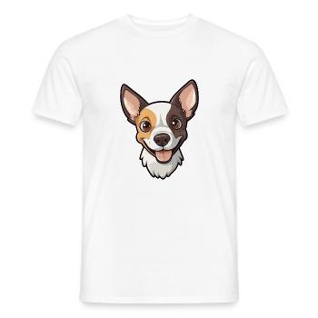 Rattenterrier Hunderasse Aquarell Karikatur Kawaii Cl - Männer T-Shirt - Weiß - Vorne - AI Model Male 178 dark (178cm)