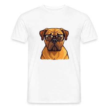 Bullmastiff Hunderasse Aquarell Karikatur Kawaii Gl - Männer T-Shirt - Weiß - Vorne - AI Model Male 178 dark (178cm)