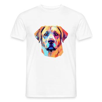 Berger anatolien chien race aquarelle dessin animé Ka - T-shirt homme - blanc - Devant - AI Model Male 178 dark (178cm)