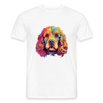 Cockapoo Hunderasse Aquarell Karikatur Kawaii Farbe - Männer T-Shirt - Weiß - Vorne - AI Model Male 178 dark (178cm)