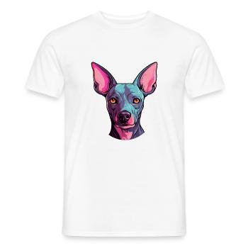 American Hairless Terrier Hunderasse Aquarell Auto - Männer T-Shirt - Weiß - Vorne - AI Model Male 178 dark (178cm)