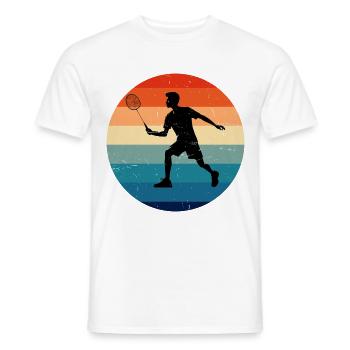 Joueurs de squash de badminton masculins badminton femmes - T-shirt homme - blanc - Devant - AI Model Male 178 dark (178cm)