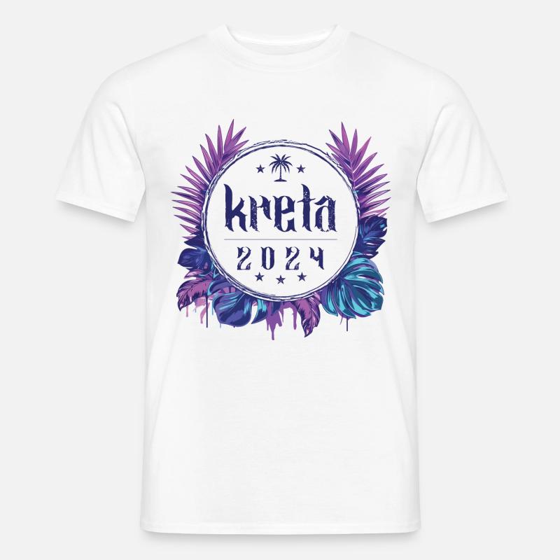 Kreta 2024 - Männer T-Shirt - Weiß