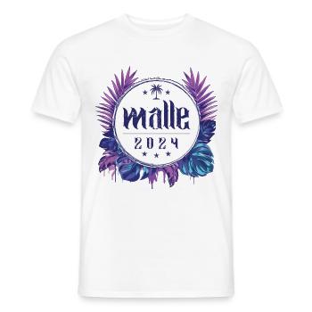 Malle 2024 - Männer T-Shirt - Weiß - Vorne - AI Model Male 178 dark (178cm)