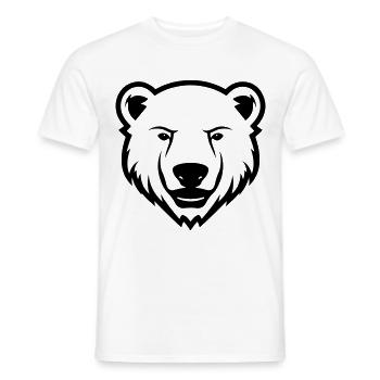polar bear head polar bear - Men's T-Shirt - white - Front - AI Model Male 178 dark (178cm)