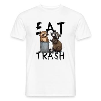 raton laveur forêt animal drôle - T-shirt homme - blanc - Devant - AI Model Male 178 dark (178cm)