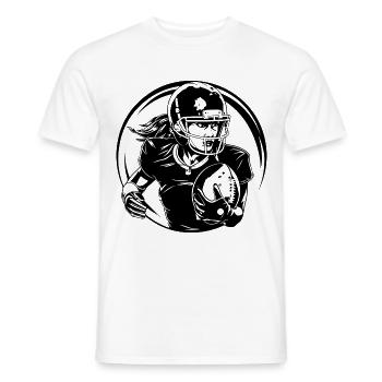 American Football Frau Silhouette - Männer T-Shirt - Weiß - Vorne - AI Model Male 178 dark (178cm)