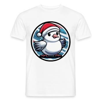 Dove Bird Christmas Animal - Men's T-Shirt - white - Front - AI Model Male 178 dark (178cm)
