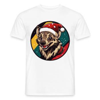 Noël de la hyène Noël - T-shirt homme - blanc - Devant - AI Model Male 178 dark (178cm)