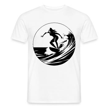 Surfer Sport Surfing - Men's T-Shirt - white - Front - AI Model Male 178 dark (178cm)