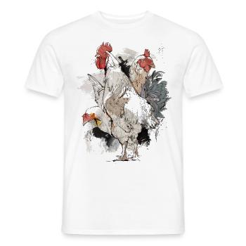 Coq - T-shirt homme - blanc - Devant - AI Model Male 178 dark (178cm)