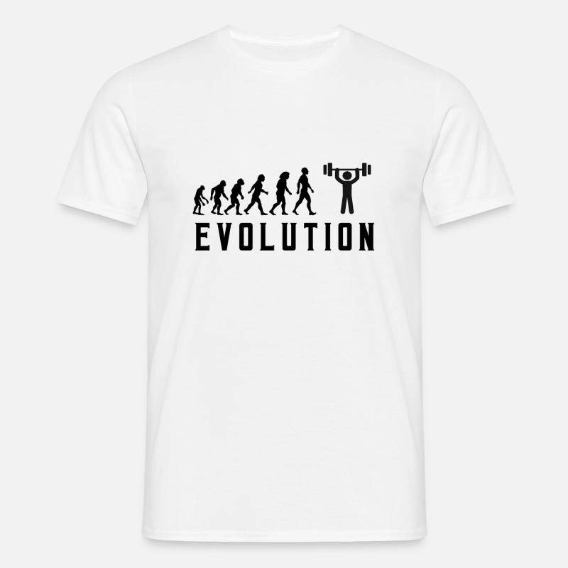 EVOLUTION Bodybuliding - Männer T-Shirt - Weiß