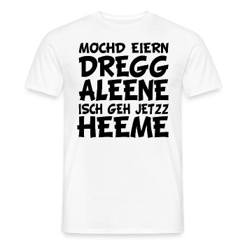Büro Büros Arbeit Kollege Kollegin sächsisch - Männer T-Shirt - Weiß - Vorne - AI Model Male 178 dark (178cm)