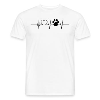 drôle chien rengaine cadeau chien à quatre pattes wuf - T-shirt homme - blanc - Devant - AI Model Male 178 dark (178cm)
