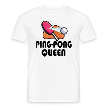 Ping Pong Ping Pong femme joueuse de ping-pong - T-shirt homme - blanc - Devant - AI Model Male 178 dark (178cm)