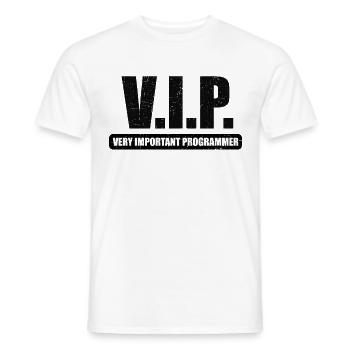 VIP VIP programmeur très important Linux IT - T-shirt homme - blanc - Devant - AI Model Male 178 dark (178cm)