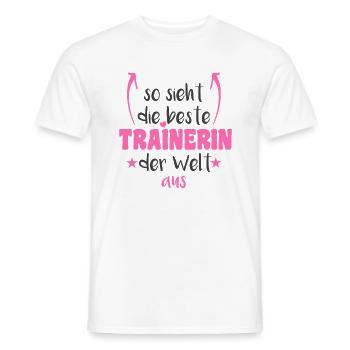So sieht die beste Trainerin der Welt aus Trainer - Männer T-Shirt - Weiß - Vorne - AI Model Male 178 dark (178cm)