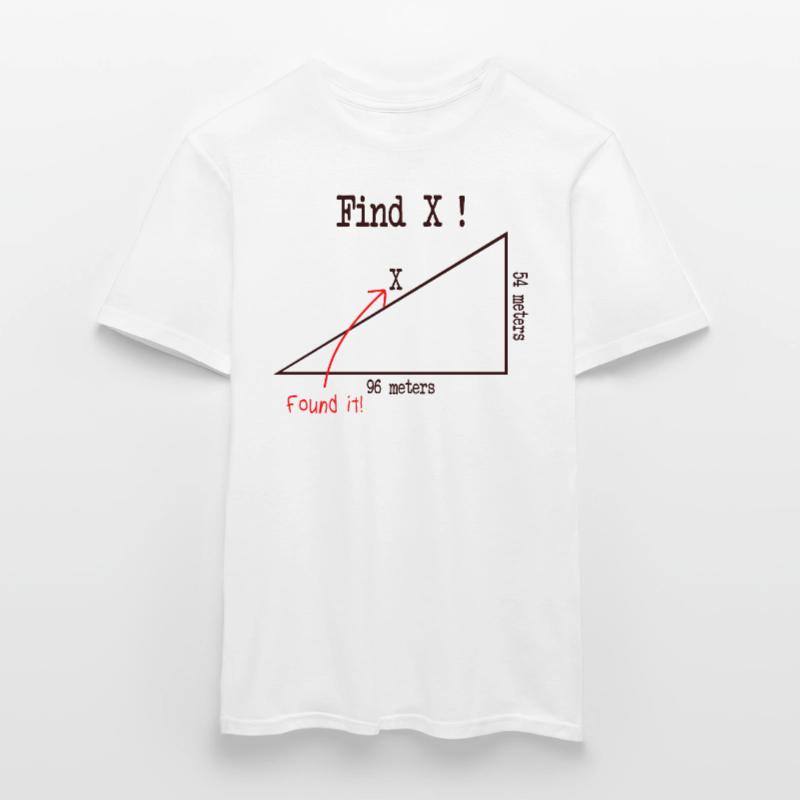 Math math meme Find X Found It pythagoras Men's T-Shirt