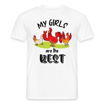Poulets Agriculteurs Amateurs de volailles Drôle de sort - T-shirt homme - blanc - Devant - AI Model Male 178 dark (178cm)