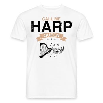 Harp design for harpist and harp player - Men's T-Shirt - white - Front - AI Model Male 178 dark (178cm)
