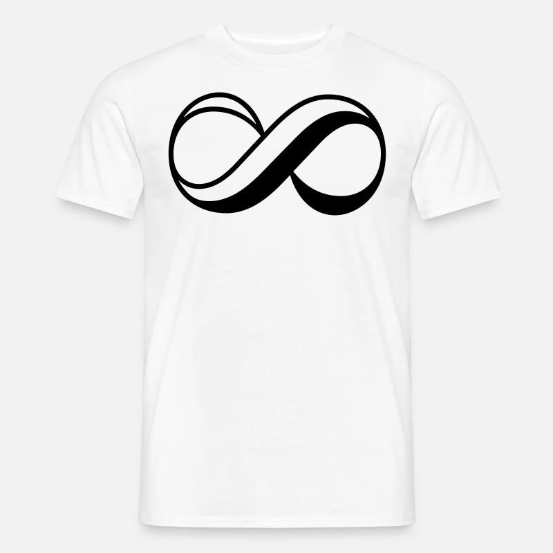 Unendlich Zeichen Geschenk - Männer T-Shirt - Weiß