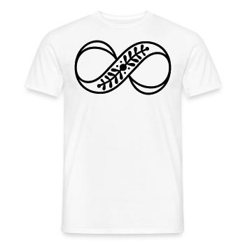 Idée cadeau Infinite Sign - T-shirt homme - blanc - Devant - AI Model Male 178 dark (178cm)