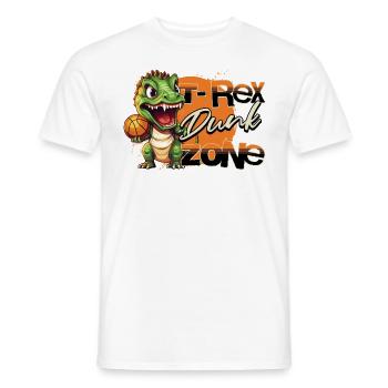 Basketball Dino T-Rex Dunk Zone Player Sports - T-shirt homme - blanc - Devant - AI Model Male 178 dark (178cm)