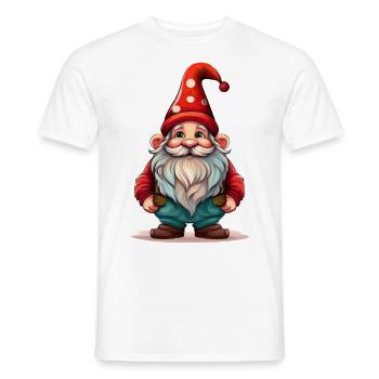 Niedlicher Wichtel passend zu Weihnachten - Männer T-Shirt - Weiß - Vorne - AI Model Male 178 dark (178cm)