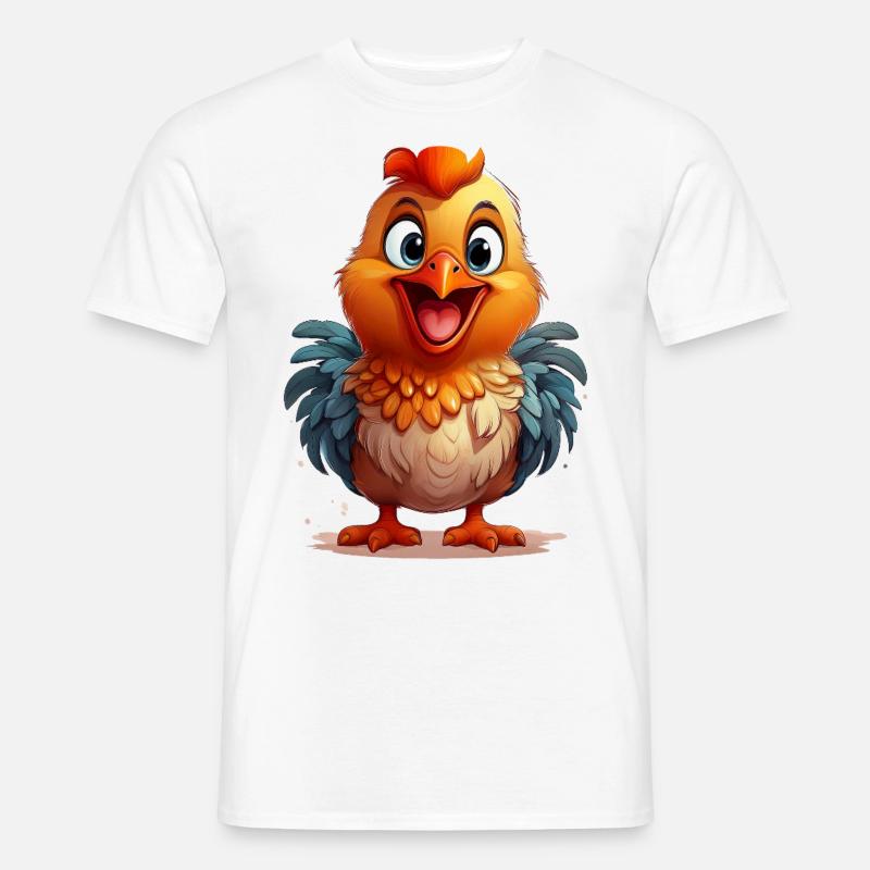 Crazy Chicken - Men’s T-shirt - white