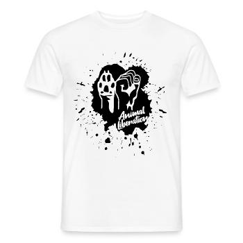 Animal Liberation - Paint (black) - Men's T-Shirt - white - Front - AI Model Male 178 dark (178cm)