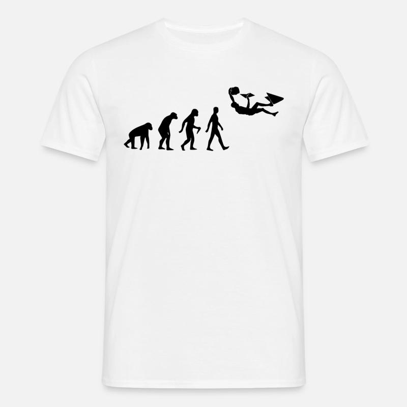 Bouldern Klettern Evolution - Männer T-Shirt - Weiß