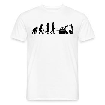 Bagger Bagger Operator Evolution Lustig - Männer T-Shirt - Weiß - Vorne - AI Model Male 178 dark (178cm)