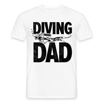 Diving Dad Scuba Diver Underwater Snorkeling Divin - Männer T-Shirt - Weiß - Vorne - AI Model Male 178 dark (178cm)