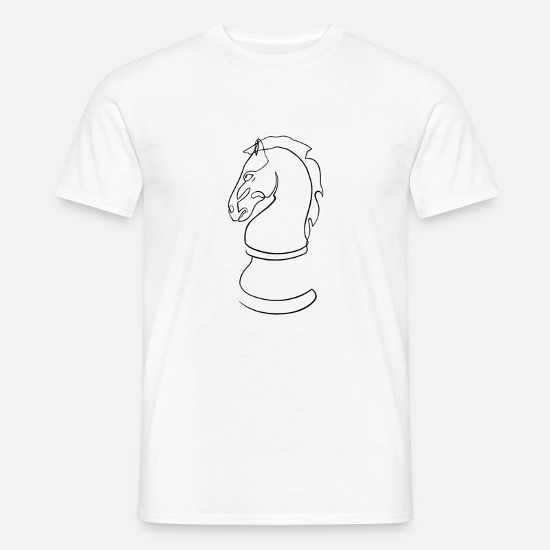 Scacchi per cavalli - T-shirt uomo - bianco