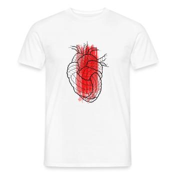 coeur passion escalade - T-shirt homme - blanc - Devant - AI Model Male 178 dark (178cm)