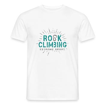 Sport extreme Rock Climbing - T-shirt homme - blanc - Devant - AI Model Male 178 dark (178cm)