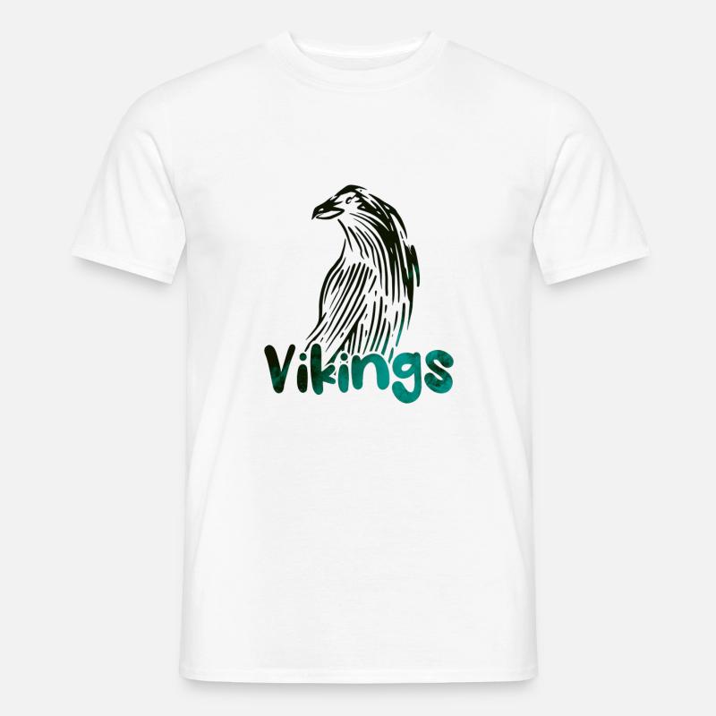 Corbeau logo Vikings - T-shirt homme - blanc
