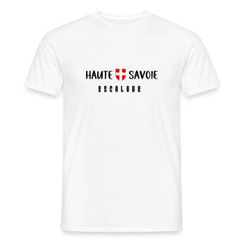 Haute Savoie escalade - T-shirt homme - blanc - Devant - AI Model Male 178 dark (178cm)