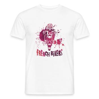 Bikers made in France - Men's T-Shirt - white - Front - AI Model Male 178 dark (178cm)