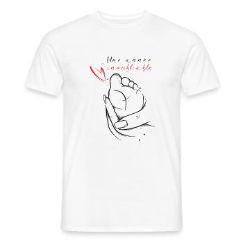 Nouvelle maman, une année inoubliable sketch art - T-shirt homme - blanc - Devant - AI Model Male 178 dark (178cm)