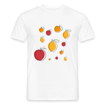 Fruit party! - Men's T-Shirt - white - Front - AI Model Male 178 dark (178cm)