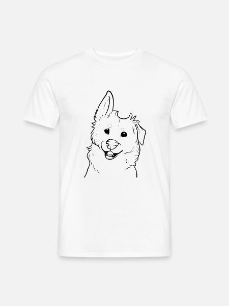 Leuke en grappige hond - Heren T-shirt - wit