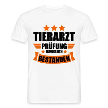 Tierarzt Abschluss Abschlussprüfung bestanden - Männer T-Shirt - Weiß - Vorne - AI Model Male 178 dark (178cm)