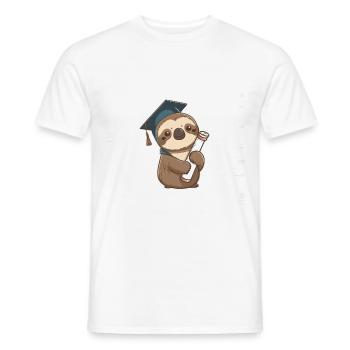Absolvent Faultier - Männer T-Shirt - Weiß - Vorne - AI Model Male 178 dark (178cm)