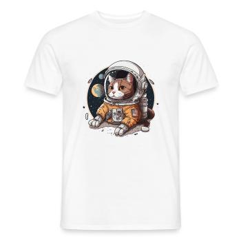 Kosmisches Abenteuer - Männer T-Shirt - Weiß - Vorne - AI Model Male 178 dark (178cm)