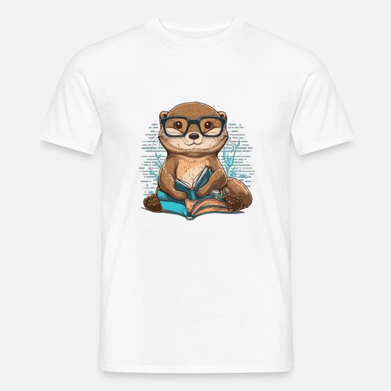 Otterly Vertieft - Männer T-Shirt - Weiß